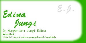 edina jungi business card